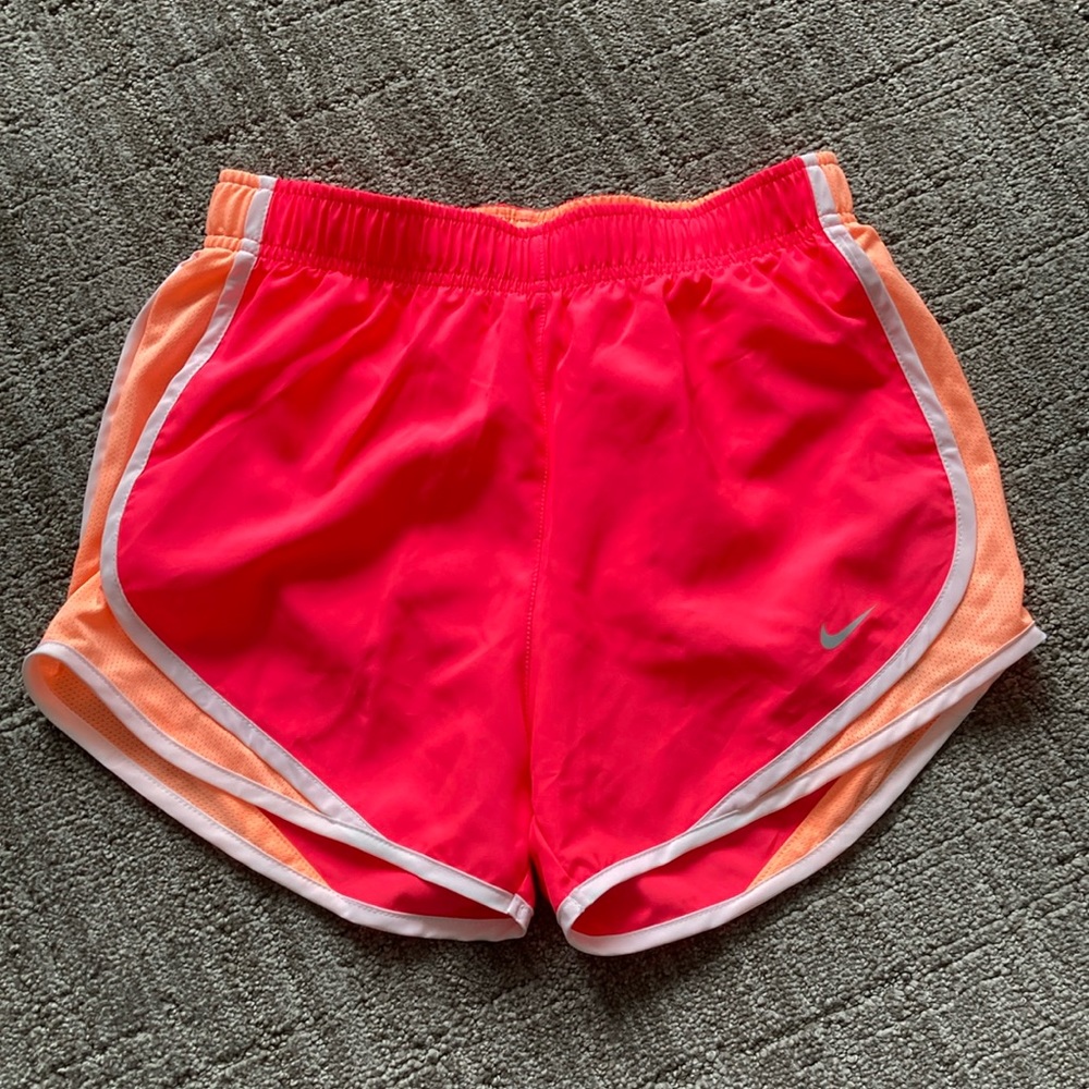Nike Dry Pink / Orange Running Shorts - Picture 5 of 10